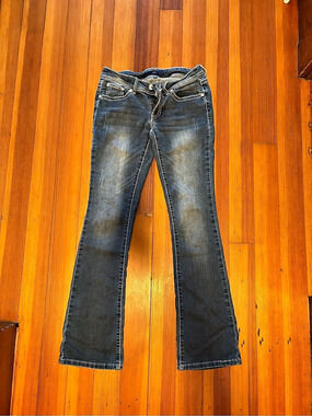 Apt. 9 Flare Jeans in Blue Waist 2